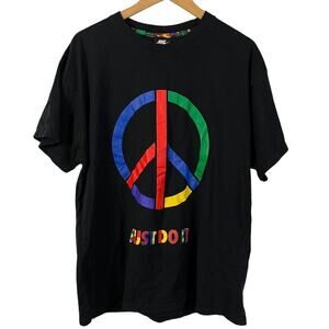 Nike Mens Urban Jungle Peace Sign Short Sleeve T Tee Shirt Top 100% Cotton sz L